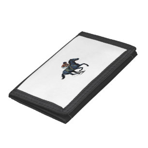 Vintage Horse Racing Jockey Vector Design_1 Trifold Wallet