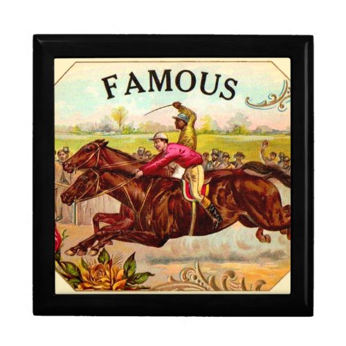 Vintage Horse Racing Thrill of the Race Jewelry Box