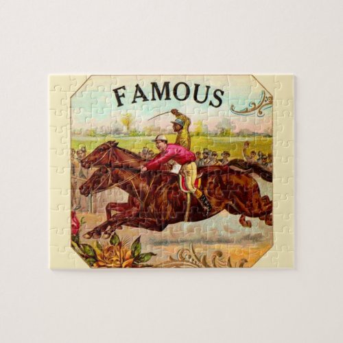 Vintage Horse Racing Thrill of the Race Jigsaw Puzzle