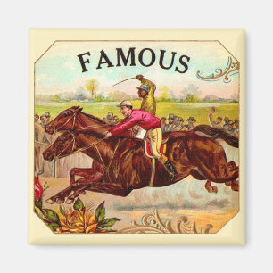 Vintage Horse Racing Thrill of the Race Magnet