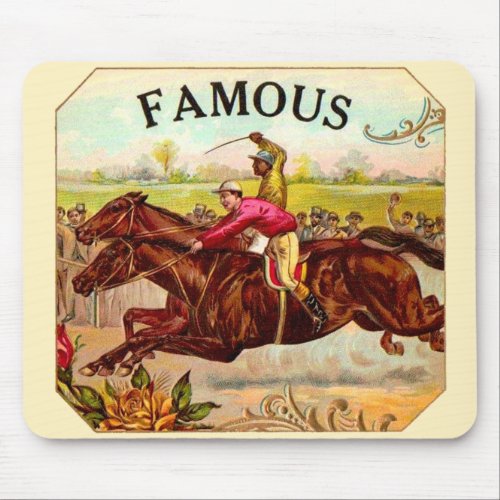 Vintage Horse Racing Thrill of the Race Mouse Pad