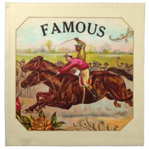 Vintage Horse Racing Thrill of the Race Napkin