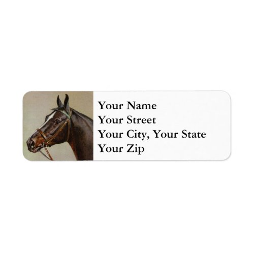 Vintage Horse Return Address Labels