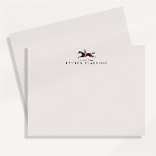 Vintage Horse Rider Logo Note Card