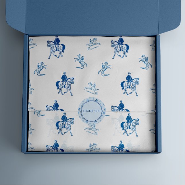 Vintage Horse Riding Pattern Tissue Paper (Creator Uploaded)