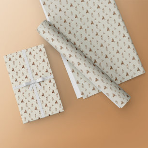 Vintage Horse Riding Pattern Wrapping Paper