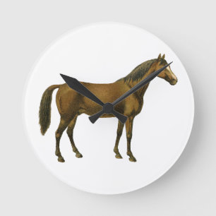 Vintage Horse Round Clock