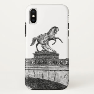 Vintage horse sculpture on Anichkov bridge iPhone X Case