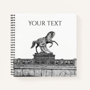 Vintage horse sculpture on Anichkov bridge Notebook