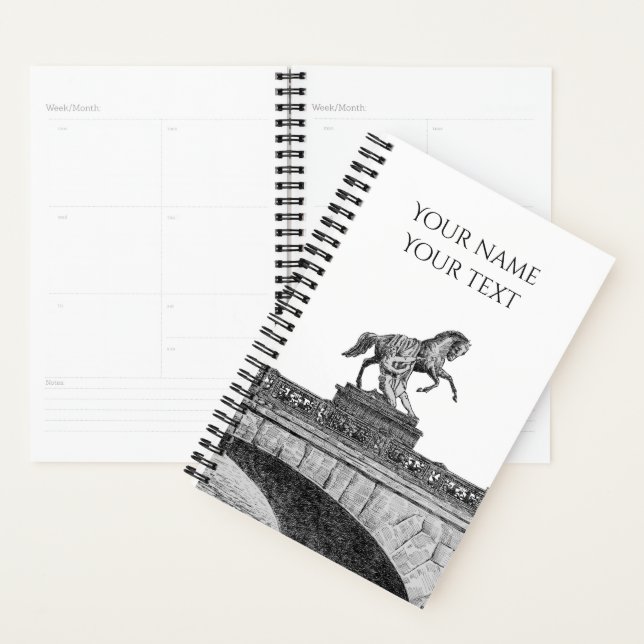 Vintage horse sculpture on Anichkov bridge Planner (Display)