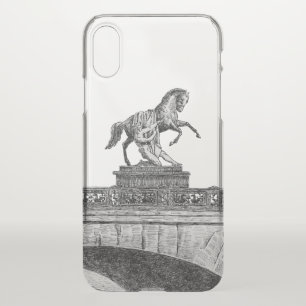 Vintage horse sculpture on Anichkov bridge iPhone X Case