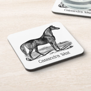 Vintage Horse Standing Beverage Coaster