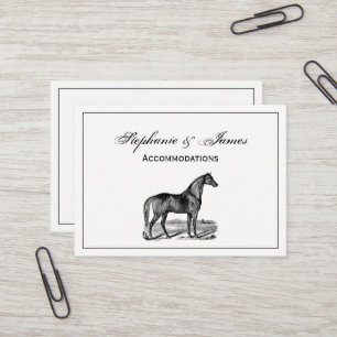 Vintage Horse Standing Business Card
