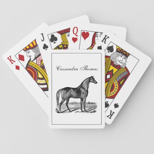  Vintage Horse Standing Drawing Playing Cards