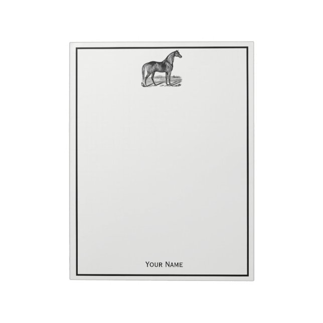 Vintage Horse Standing Notepad (Rotated)