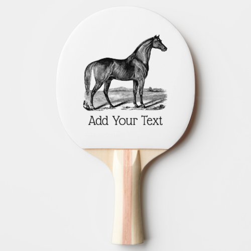 Vintage Horse Standing Ping Pong Paddle