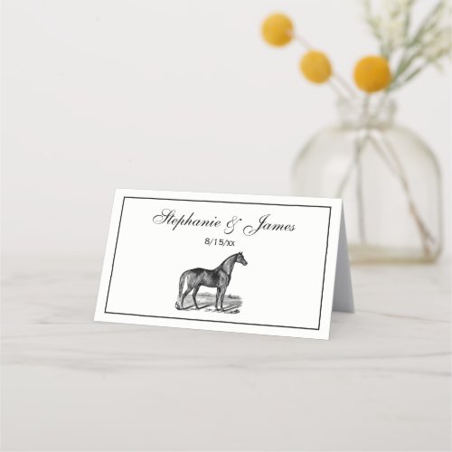 Vintage Horse Standing Place Card