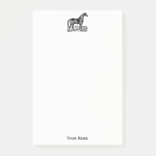 Vintage Horse Standing Post_it Notes