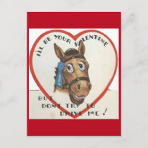 Vintage Horse Valentine Holiday Postcard