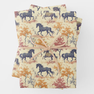 Vintage Horse Western Stallions Wrapping Paper Sheets