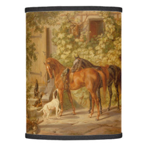 Vintage Horses at the Porch Albrecht Adam Lamp Shade
