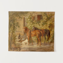 Vintage Horses at the Porch Albrecht Adam