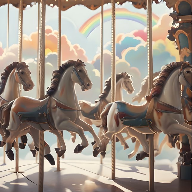 Vintage horses Carousel Decoupage paper.  Tissue Paper (Creator Uploaded)