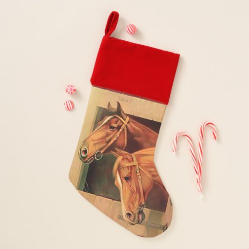 Vintage horses Christmas stocking