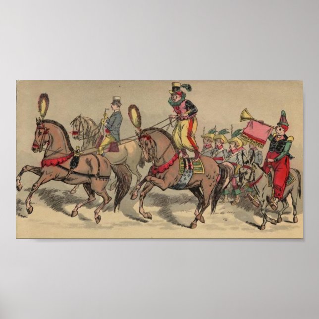 Vintage Horses in a Circus 2 Poster (Front)