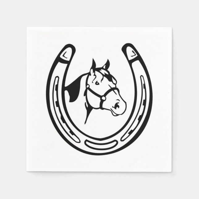 Vintage Horseshoe Paper Napkins (Front)