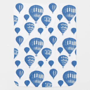Vintage Hot Air Balloon Baby Blanket