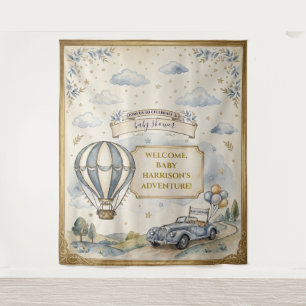 Vintage Hot Air Balloon Baby Shower Backdrop