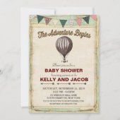 Vintage Hot Air Balloon Baby Shower Invitation (Front)