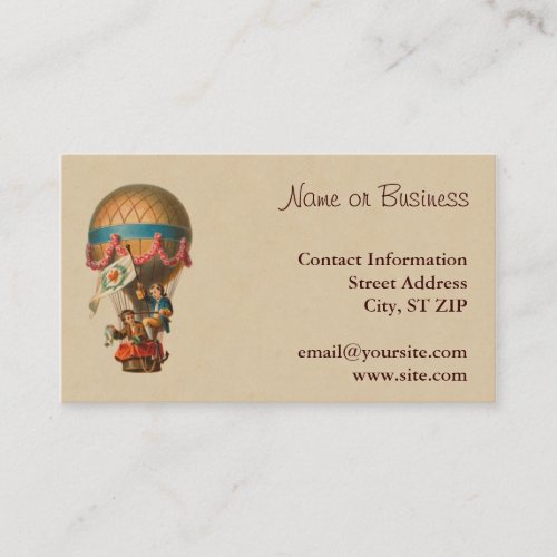 Vintage Hot Air Balloon Business Card