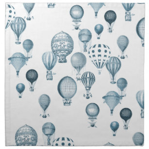 Vintage Hot Air Balloon Dinner Napkins