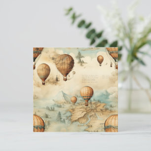 Vintage Hot Air Balloon in a Serene Landscape (2)