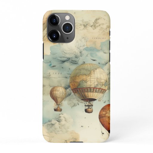 Vintage Hot Air Balloon in a Serene Landscape (6) iPhone 11Pro Case