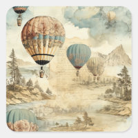Vintage Hot Air Balloon in a Serene Landscape (7)