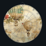 Vintage Hot Air Balloon in a Serene Landscape (9) Dart Board<br><div class="desc">Share the beauty of exploration and the joy of discovery with this hot air balloon dartboard. It's a tribute to the boundless spirit of adventure,  perfect for those who appreciate the beauty of the journey. Order yours now!</div>