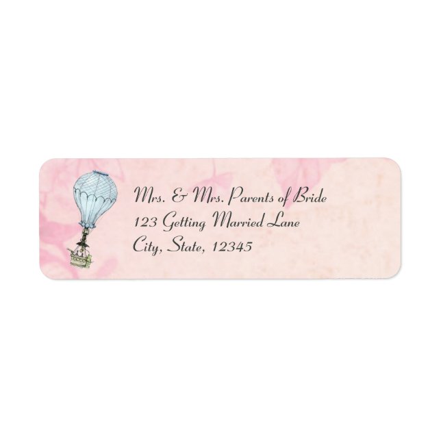 Vintage Hot Air Balloon Label (Front)