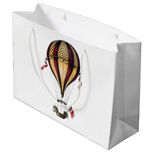 Vintage Hot Air Balloon Large Gift Bag