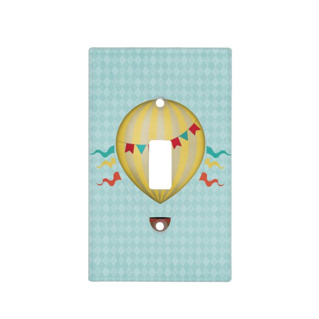 Vintage Hot Air Balloon Light Switch Cover (Front)