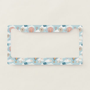 Vintage Hot Air Balloon Pattern (2) License Plate Frame