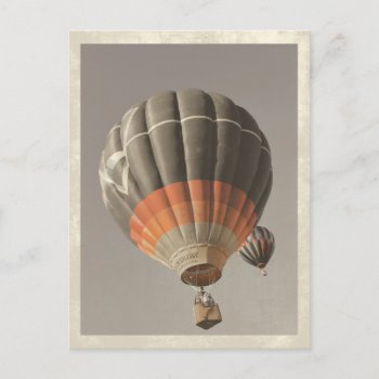 Vintage Hot Air Balloon Postcard by AestheticallySmitten at Zazzle