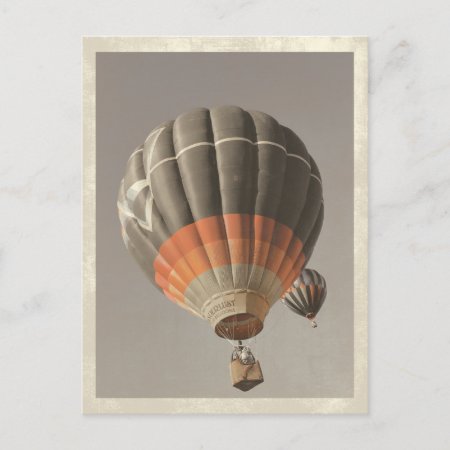Vintage Hot Air Balloon Postcard