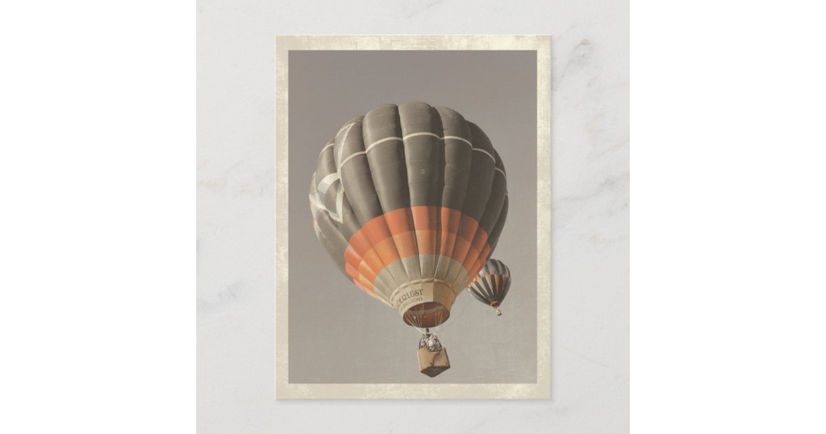 Vintage Hot Air Balloon Postcard | Zazzle.com