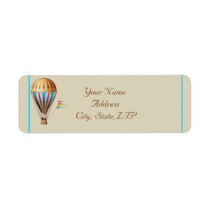 Hot Air Balloon Return Address Labels | Zazzle