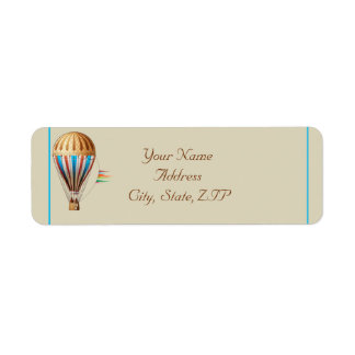 Vintage Hot Air Balloon Return Address Label
