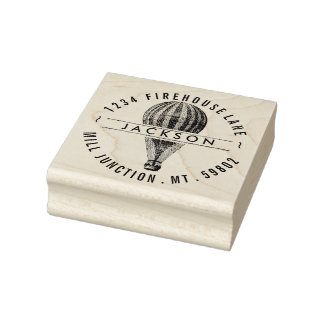Vintage Hot Air Balloon Return Address Stamp