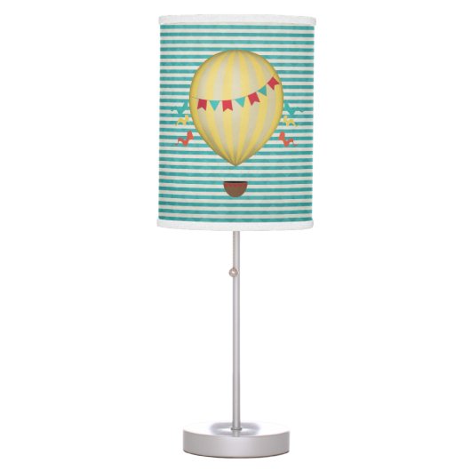 Vintage Hot Air Balloon Table Lamp (Front)